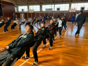 青少年相談員杯練習でのチーム練習